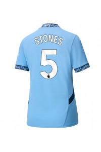 Manchester City John Stones #5 Voetbaltruitje Thuis tenue Dames 2024-25 Korte Mouw